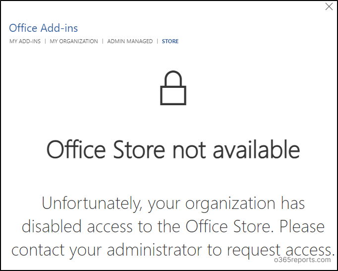 Office store restriction error - Word