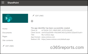 Register an app in SharePoint Online