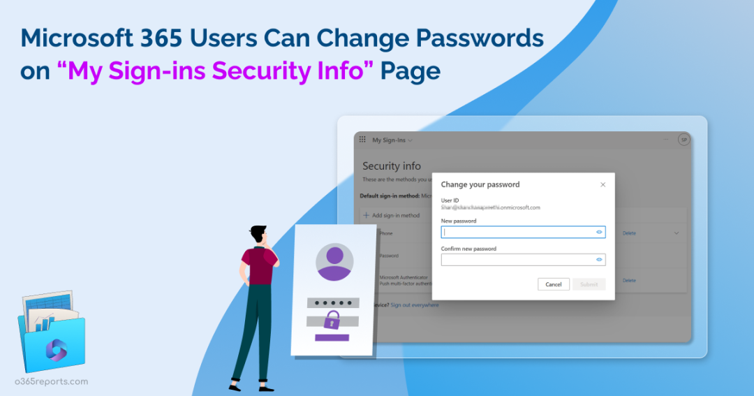 Manage Microsoft 365 Passwords from the Security Info Page