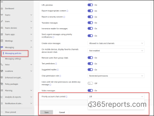 Configure Priority Chat Controls in Messaging Policies 