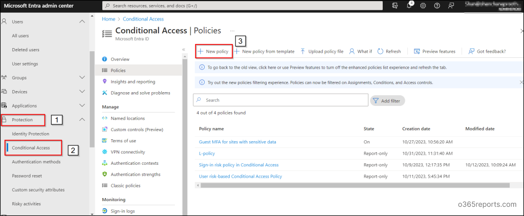 Conditional Access Policy for Microsoft 365 Admin Portals