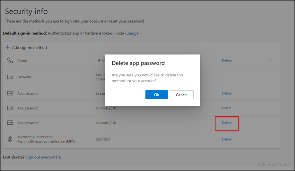 Ms Apps Password Manage Microsoft 365 Passwords from the Security Info Page