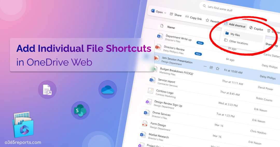 Add Individual File Shortcuts in OneDrive