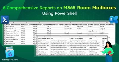 Export Microsoft 365 Room Mailbox Reports Using PowerShell Export Reports on M365 Room Mailboxes Using PowerShell