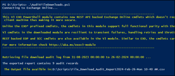 Audit File Downloads in SharePoint Online Using PowerShell