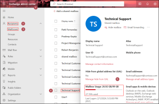 Get Shared Mailbox Size Report Using PowerShell