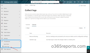New Troubleshooting option in MS Exchange -collect logs