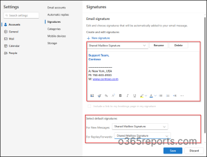 Set up email signatures in New Outlook