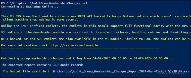 Audit Group Membership Changes in M365 Using PowerShell