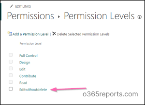 Permission levels in SharePoint