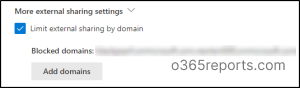Restrict external sharing by domain