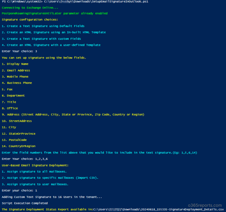 Automate Email Signature Setup in Outlook Using PowerShell