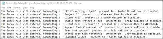 Identify and Block External Email Forwarding Using PowerShell