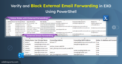 Identify and Block External Email Forwarding in Exchange Online Using PowerShell Verify and Block External Email Forwarding in EXO Using PowerShell