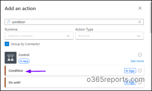 Condition Control in Power Automate Flow