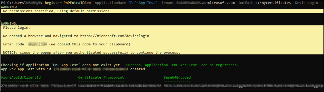Register an Entra ID Application to Use with PnP PowerShell