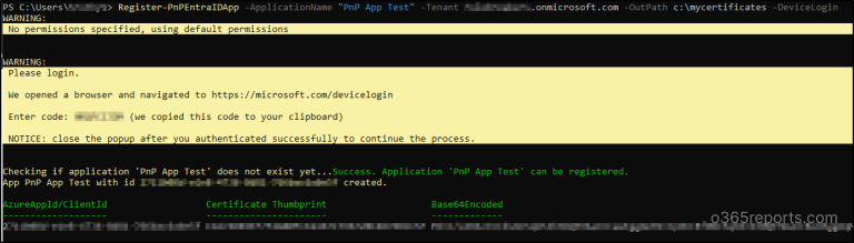 Register an Entra ID Application to Use with PnP PowerShell