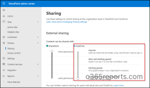 Tenant-Level external sharing in Microsoft OneDrive