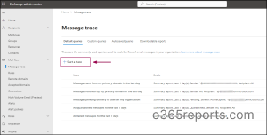 Message Trace in the New Exchange Admin Center: 