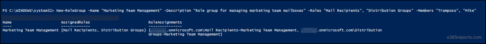 Create and Manage Role Groups in Exchange Online