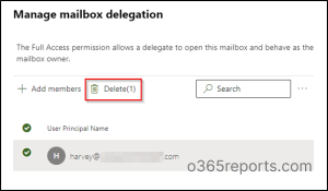 Mailbox delegation in Microsoft 365