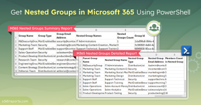 Get Nested Groups in Microsoft 365 Using PowerShell Get Nested Groups in Microsoft 365 Using PowerShell