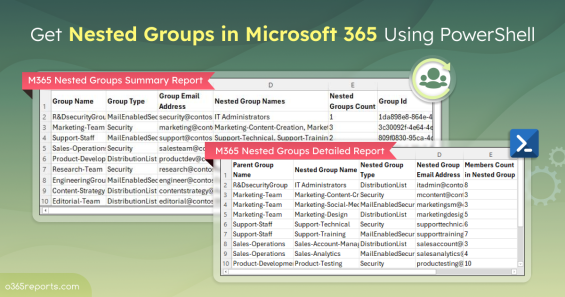 Get Nested Groups in Microsoft 365 Using PowerShell