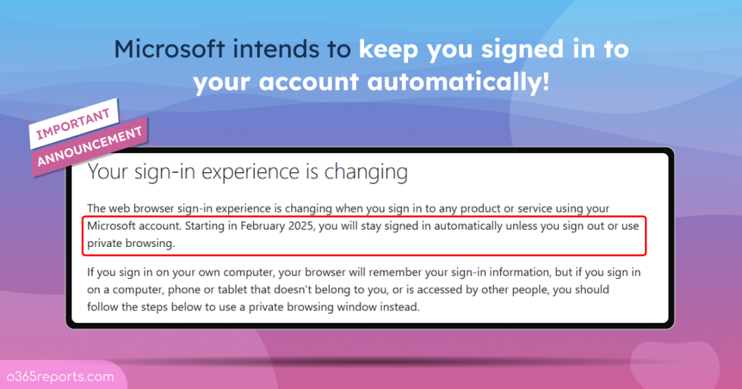 Microsoft Personal Accounts Will Now Stay Signed In Automatically