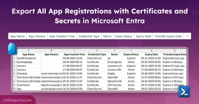 Export All App Registrations with Certificates and Secrets in Microsoft Entra Export all app registrations with certificates and secrets in Microsoft Entra