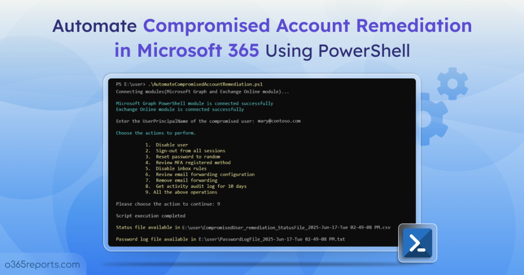 Automate Compromised Account Remediation in Microsoft 365