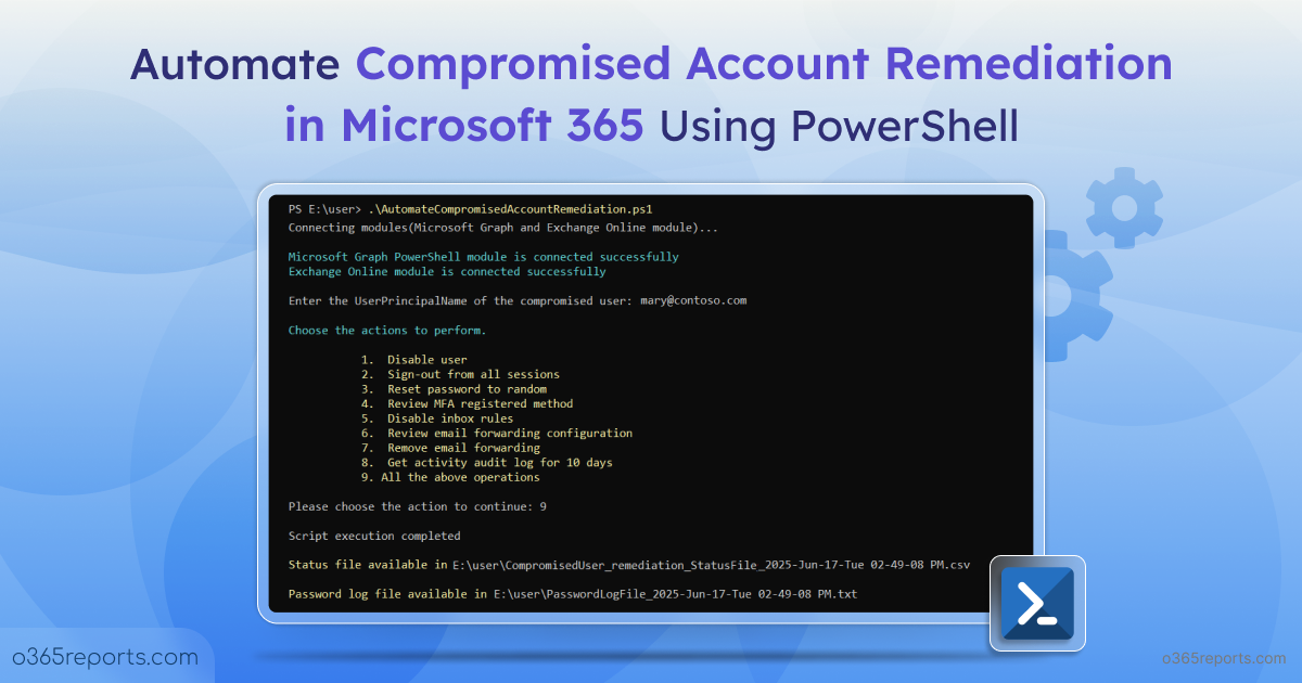 Automate Compromised Account Remediation in Microsoft 365
