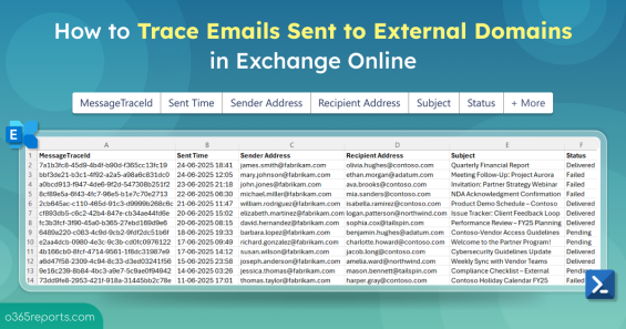 How to Trace Emails Sent to External Domains in Exchange Online