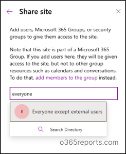 Everyone Except External Users