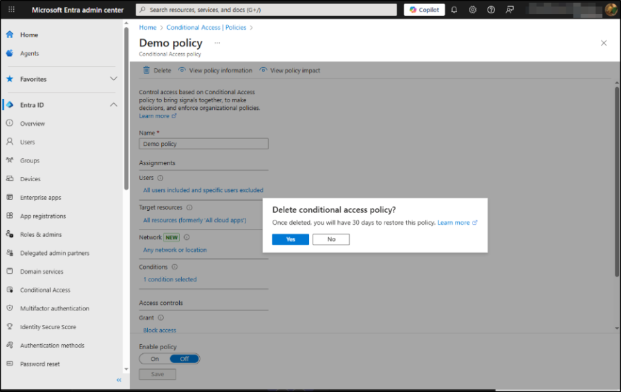 Restore Deleted Conditional Access Policies in Entra ID