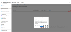 Restore Soft-Deleted CA Policies Using Entra Admin Center 
