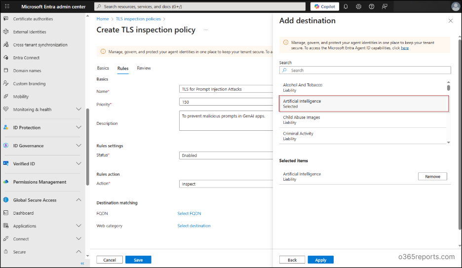 Create a Prompt Policy to Protect Gen AI Apps in Microsoft 365