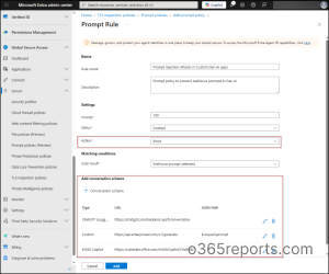 Create a Prompt Policy to Scan Prompts