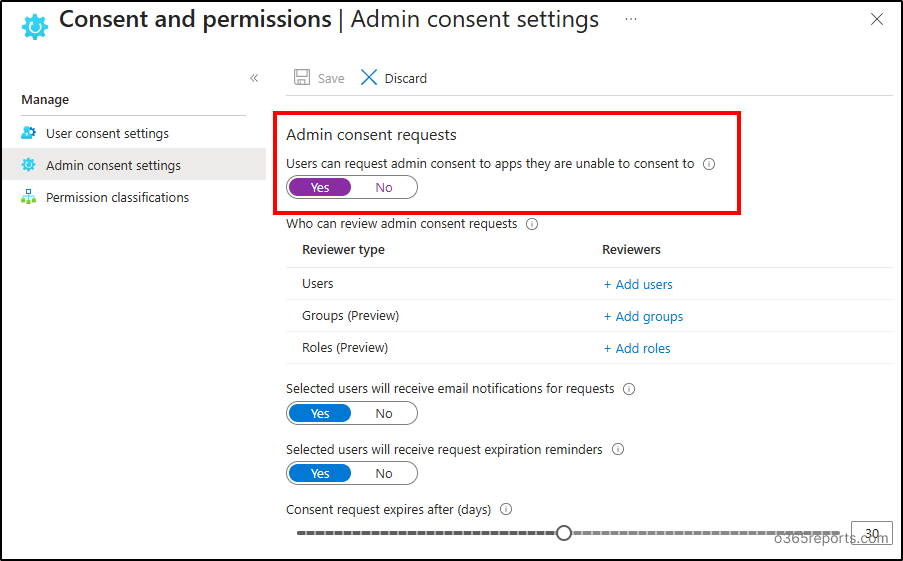 Enable admin consent