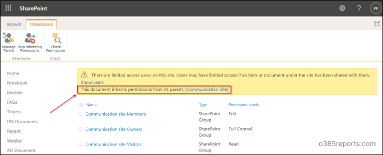 Understand Permission Inheritance in SharePoint Online