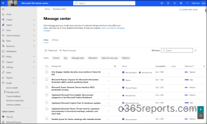 Message Center in Microsoft 365 admin center