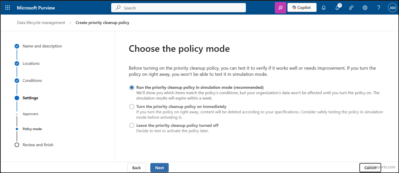 Purview Priority Cleanup Overrides Retention & eDiscovery