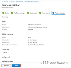  create-device-platform-restriction-in-intune