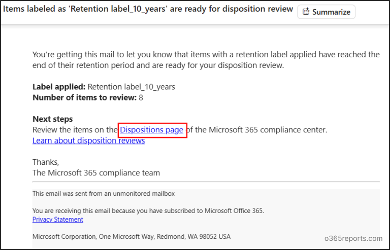 How to Set up Disposition Review in Microsoft Purview