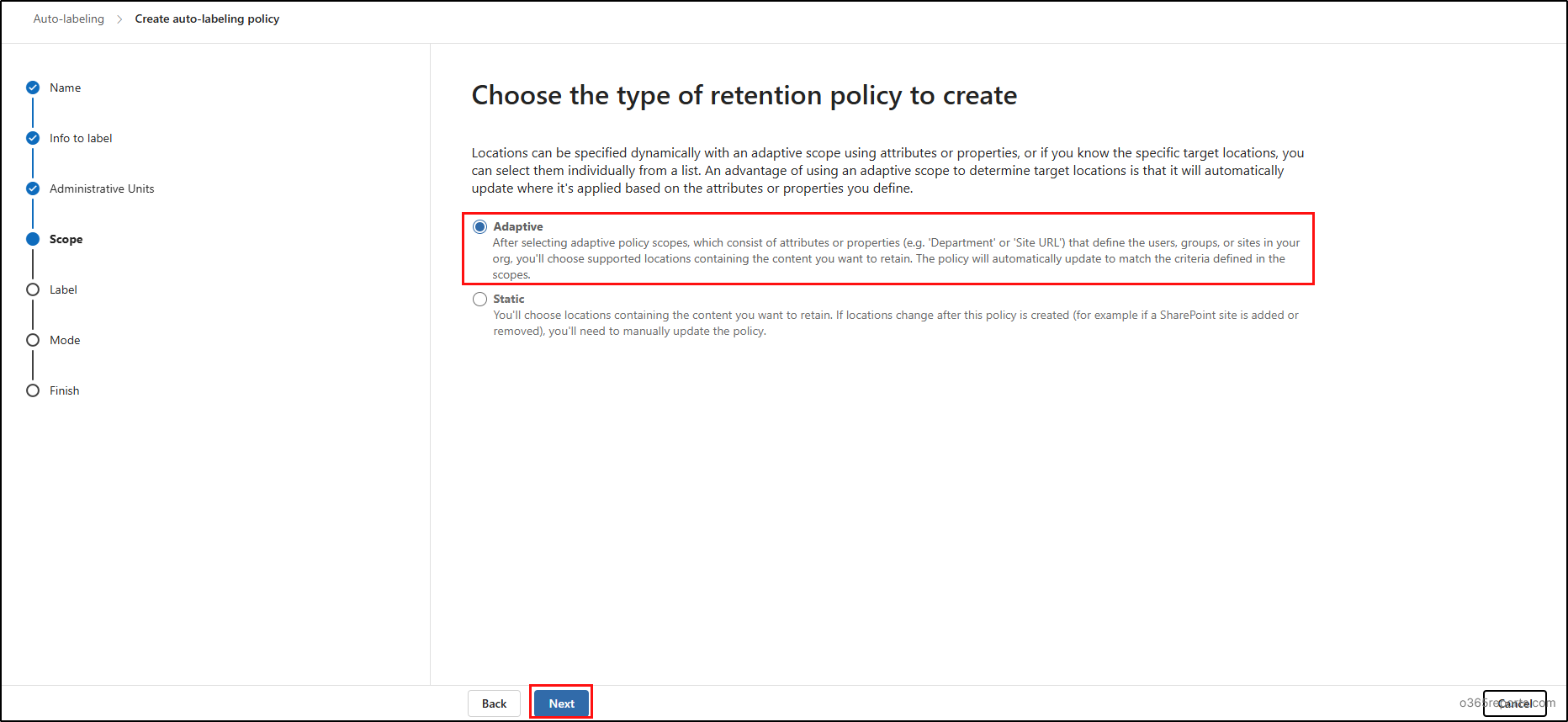 scopes-for-retention-label