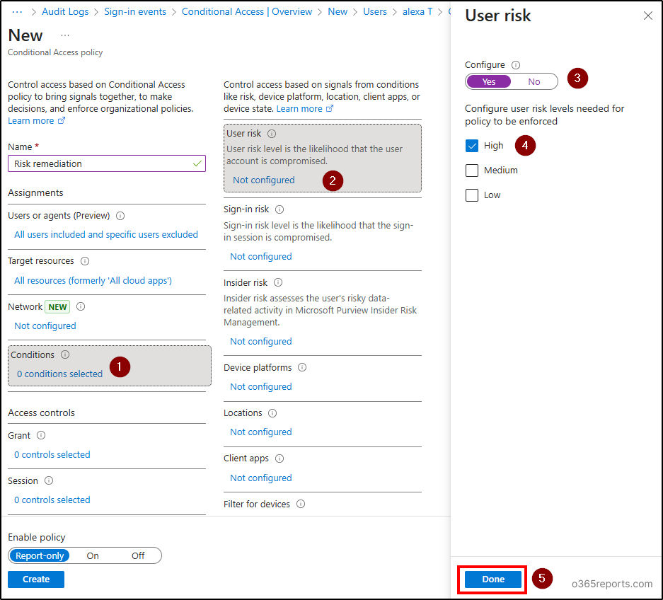 Configure conditions in CA policy