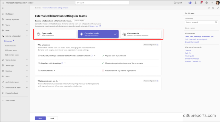 Unified External Collaboration Settings in Teams Admin Center
