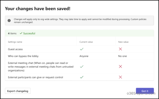 modify settings in custom mode