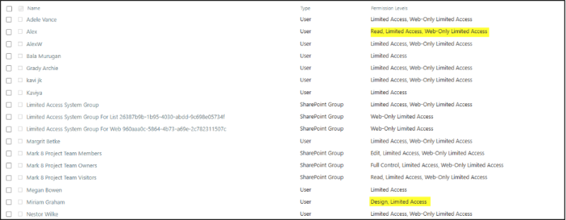 Limited Access in SharePoint Online