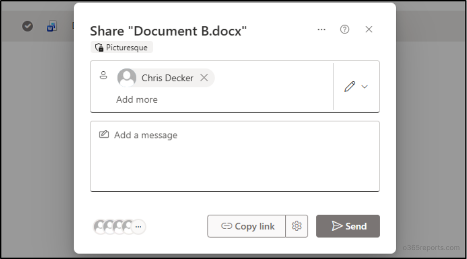 Share Files or Folders using Share Option