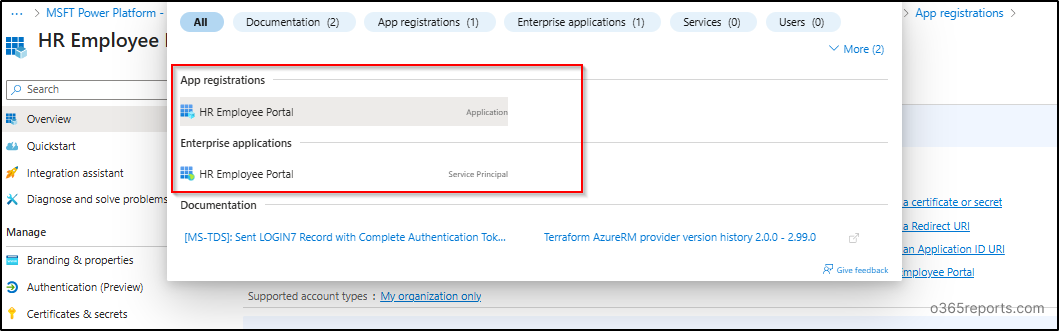 Difference between App Registrations and Enterprise Apps